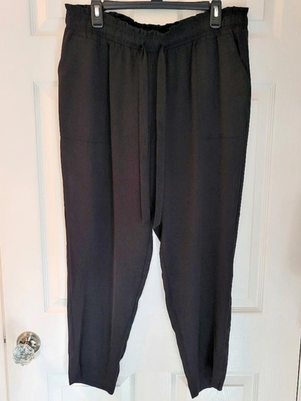 SOHO Black Pull-On Comfy Dress Pants - Large